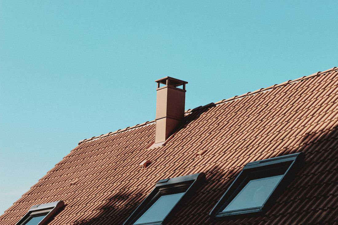 Clean roof and chimney protected from weather damage